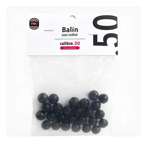 D_NQ_NP_837919-MLC89901932026_082025-O-x25-balin-traumatico-caucho-tec-calibre-50-pistola-armas Balin TEC Calibre .50
