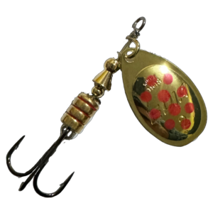 SPINNER-EVIA-H12F2ORZ-ORO-PUNTOS-ROJOS-camping-pesca-y-caza-maule Cucharilla EVIA Coe Dots 12F-1 OR