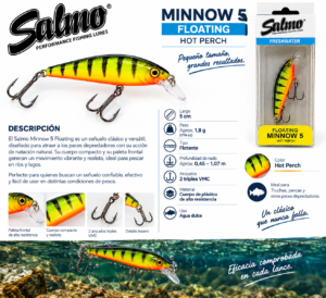 SEÑUELO SALMO MINNOW 5 FLOATING – HOT PERCH